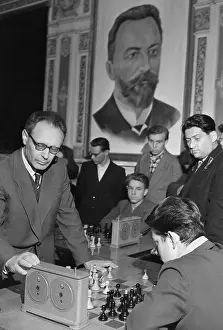 Checkers: Chess player Mikhail Botvinnik