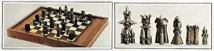 Henshaw: Chess set made from gun cartridges, WW1