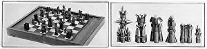 Henshaw: Chess set made from gun cartridges, WW1