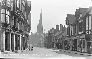 Pram: Chesterfield Church from Knifesmith Gate