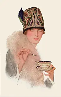 Teacup: Chic Woman with Teacup