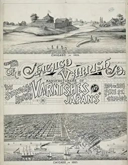 C1883: Chicago in 1833. Chicago in 1883