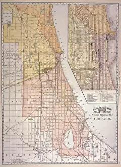 Illin: Chicago Railway Map 1887