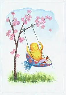 Swinger: Chick in Easter Egg Swing
