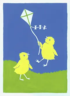 Margery: Chicks with Kite