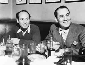 1249: Chico (left) and Groucho Marx at lunch in the famous