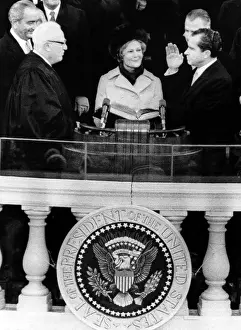 Outgoing: Chief Justice Earl Warren (left, with outgoing ?