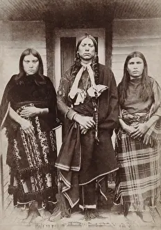 Polygamous: Chief Quanah with two of his wives. In spite
