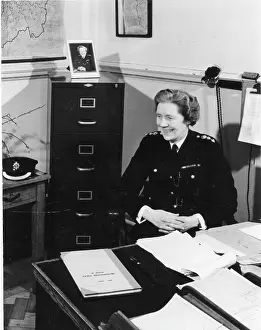 Theodora: Chief Superintendent Winifred Barker in her office
