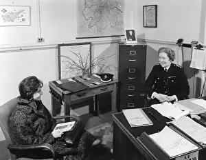 Theodora: Chief Superintendent Winifred Barker in her office