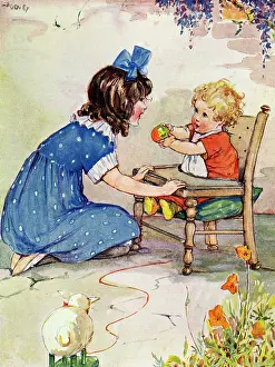 Govey: Child and an apple