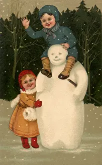 Snowmans: Child atop Snowman