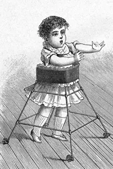 Nurseries: CHILD IN BABY-WALKER