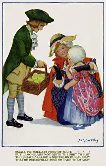 Basketful: Child & basket of lamons