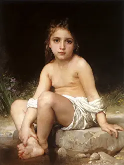 Bouguereau: Child at Bath, by Bouguereau