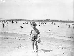 Werian: Child bathing at the Danube beach