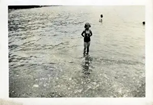 Combe: Child on the Beach, Combe Martin, Devon