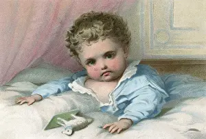 C1880: CHILD IN BED 1/3 C1880
