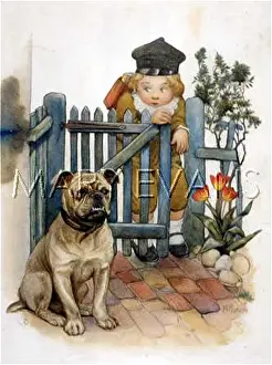 Intimidating: CHILD AND BULLDOG