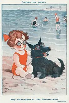 Child and dog lifeguard!