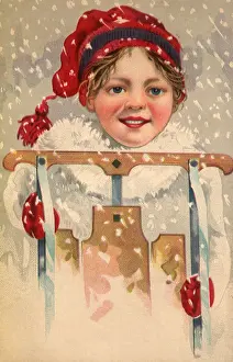 Midst: Child Holding Sled