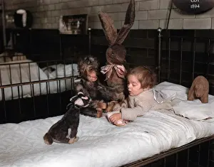 Sickbed: CHILD IN HOSPITAL BED