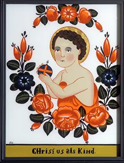 Saintly: the child Jesus with globe