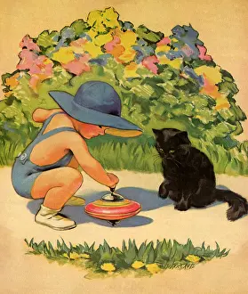 Spins: Child, Kitten, and Top