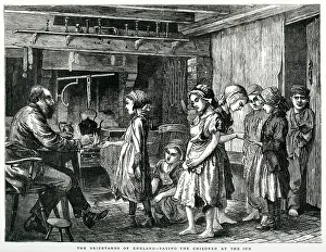 Child labour, girl working in a brickyard