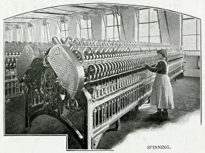 Child labour at a wool mill
