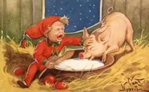 Loft: Child with Pig and Milk