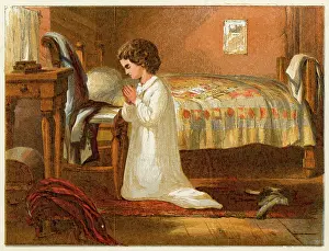 Respectable: CHILD PRAYING C1850