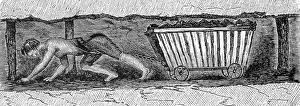 1844: Child pulling a coal wagon, 1844