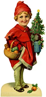 Treats: Child in Red and Tree
