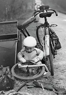 Punctures: Child repairing puncture