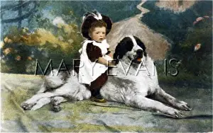 Complacent: CHILD AND ST BERNARD