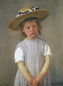 Bored: Child in Straw Hat, by Cassatt