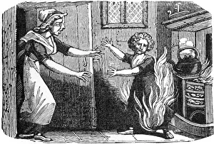 May17: Child who played with fire, c.1800