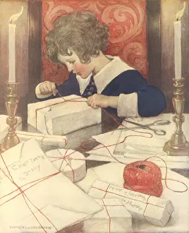 Candlelight: Child Wrapping Presents