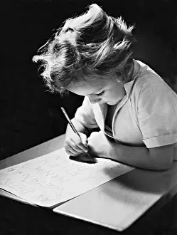 Writes: A child writes a wish list, 1934
