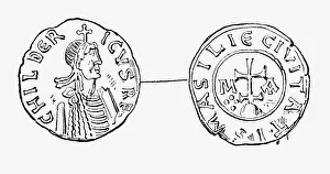 Merovingian: Childeric II, circa 655 - 675, King of the Franks
