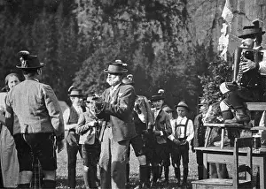 Styrian: Children and adults when playing instruments in a