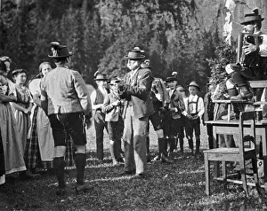 Styrian: Children and adults when playing instruments in a