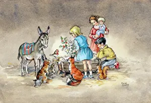 Cloke: Children and Animals around the Crib