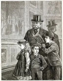 Grandpa: Children at a Art Gallery 1882