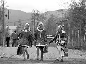 Severobaykalsk: Children of Baikal-Amur Mainline workers, 1979