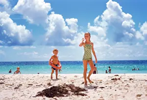 Frissell: children - beach - Bermuda - travel