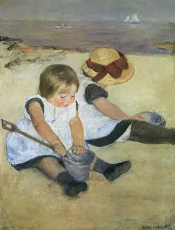 Pails: Children on the Beach, by Cassatt