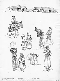Sketchbook: Children and Bedouin tents