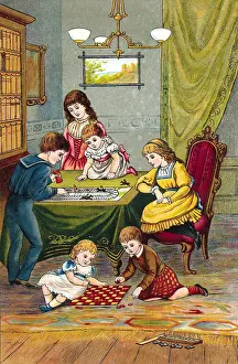Behaved: children, brothers and sisters playing together